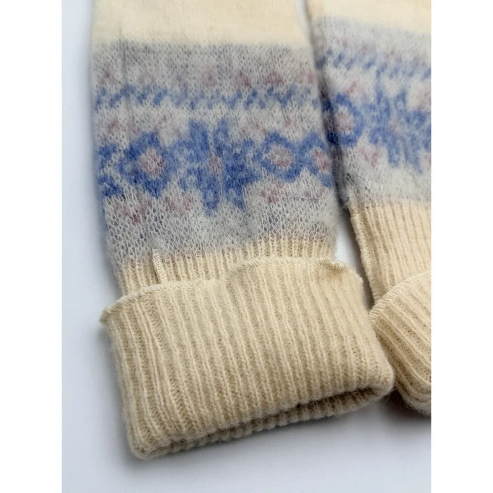 Vintage Wool Leg Warmers Fair Isle Nordic Style Cozy Cottagecore Winter Wear